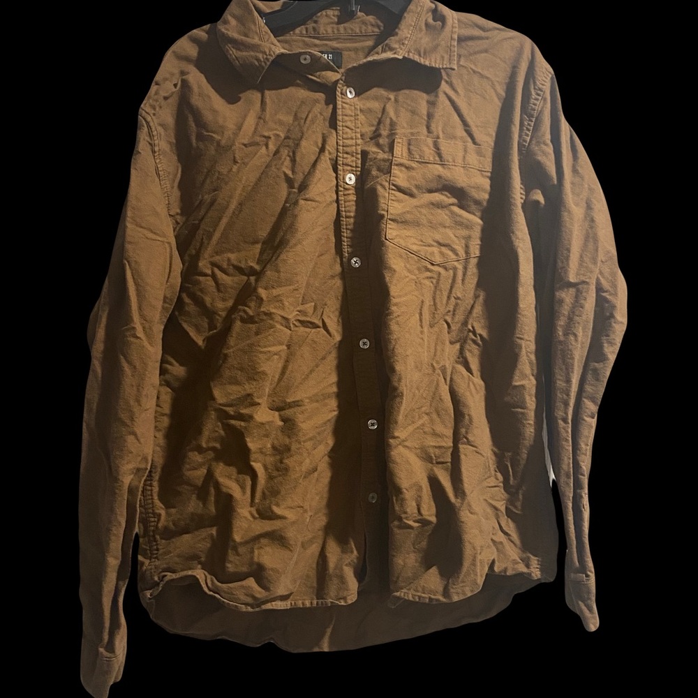 H&M BUTTON UP | BROWN